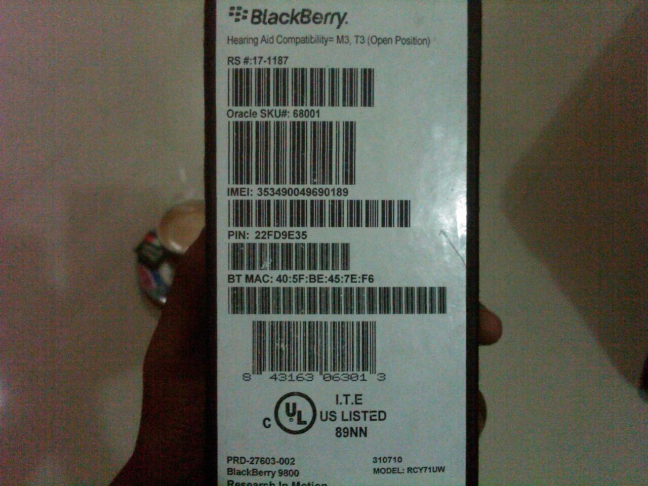BLACKBERRY TORCH (Solo)
