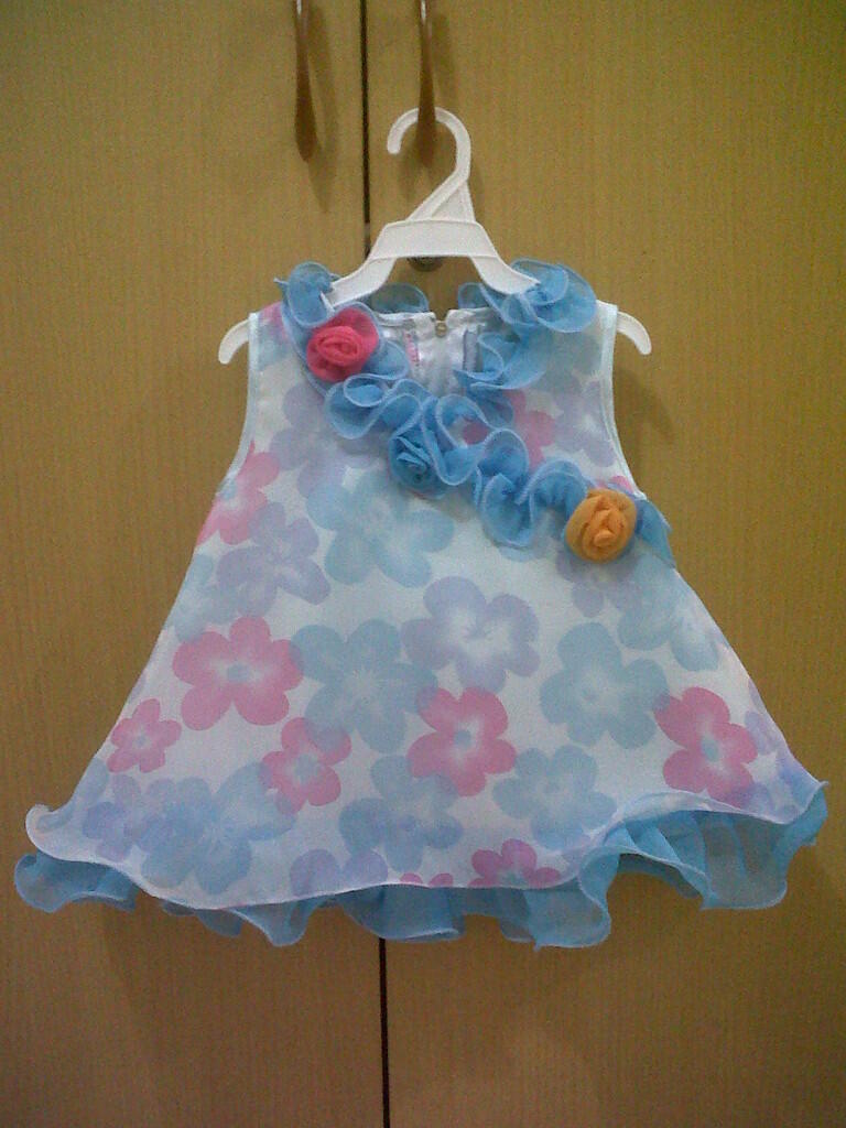 party dress hawai blue untuk ank ce 9-12bln
