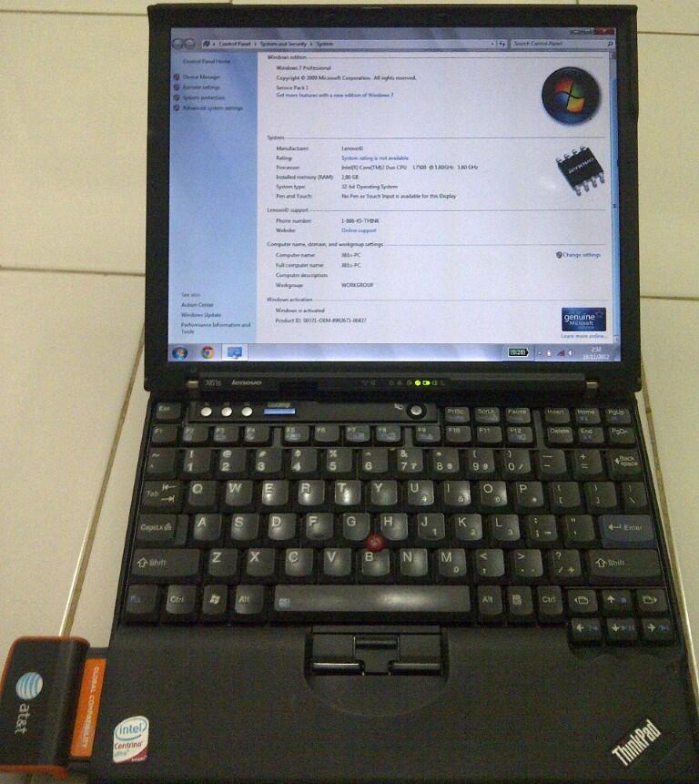 Thinkpad X61s bonus Modem