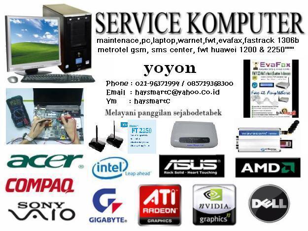 jasa service dan install ulang kompute pc atau laptop, panggilan ke tempat anda
