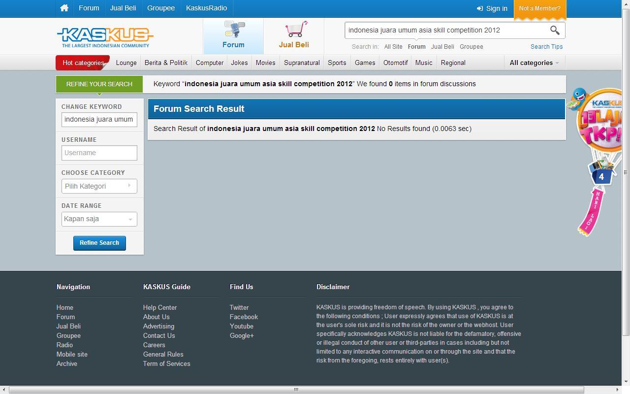 Indonesia Juara Umum Asian Skill Competition (ASC) 2012