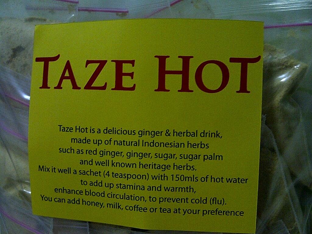 TazeHot Ginger Drink (minuman Jahe segar)