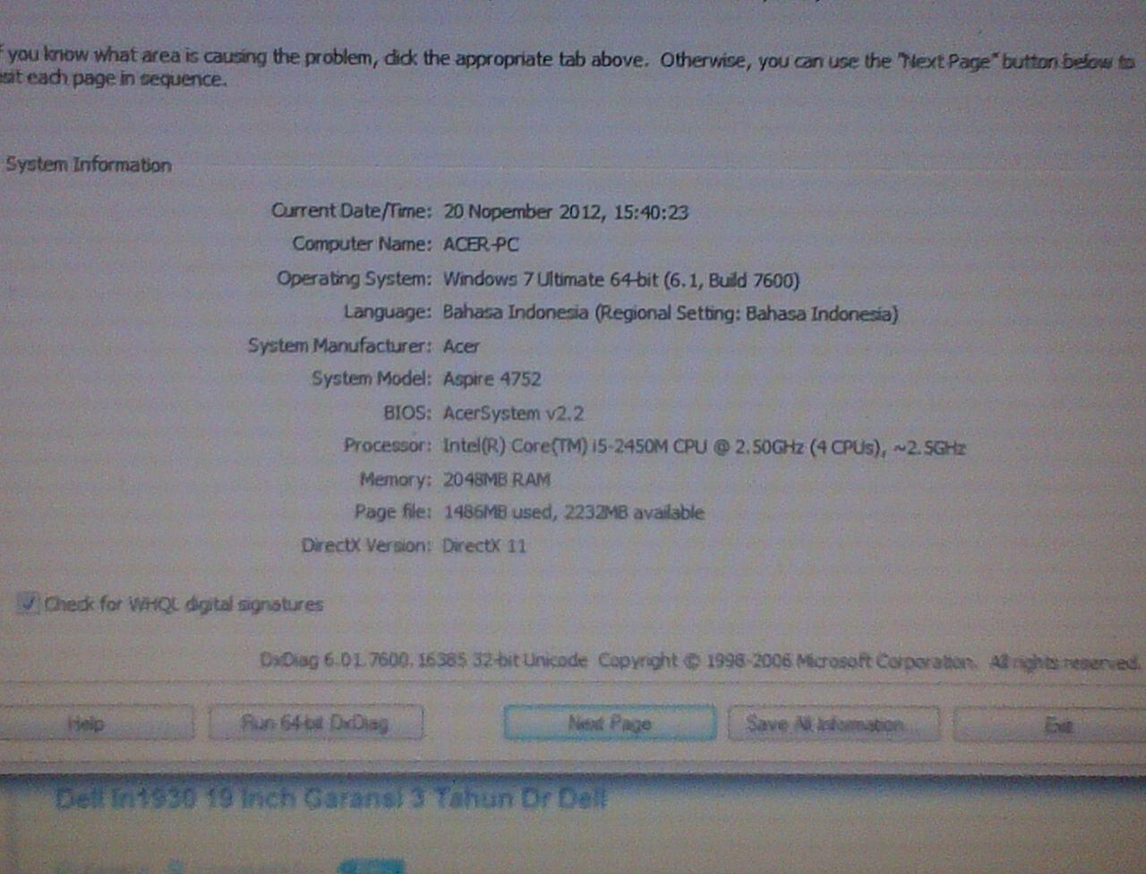 Acer Aspire Core-i5 ,Vga 1g,Ram 2g,Hd 620,segel ,mulus,Istimewa. Yogya