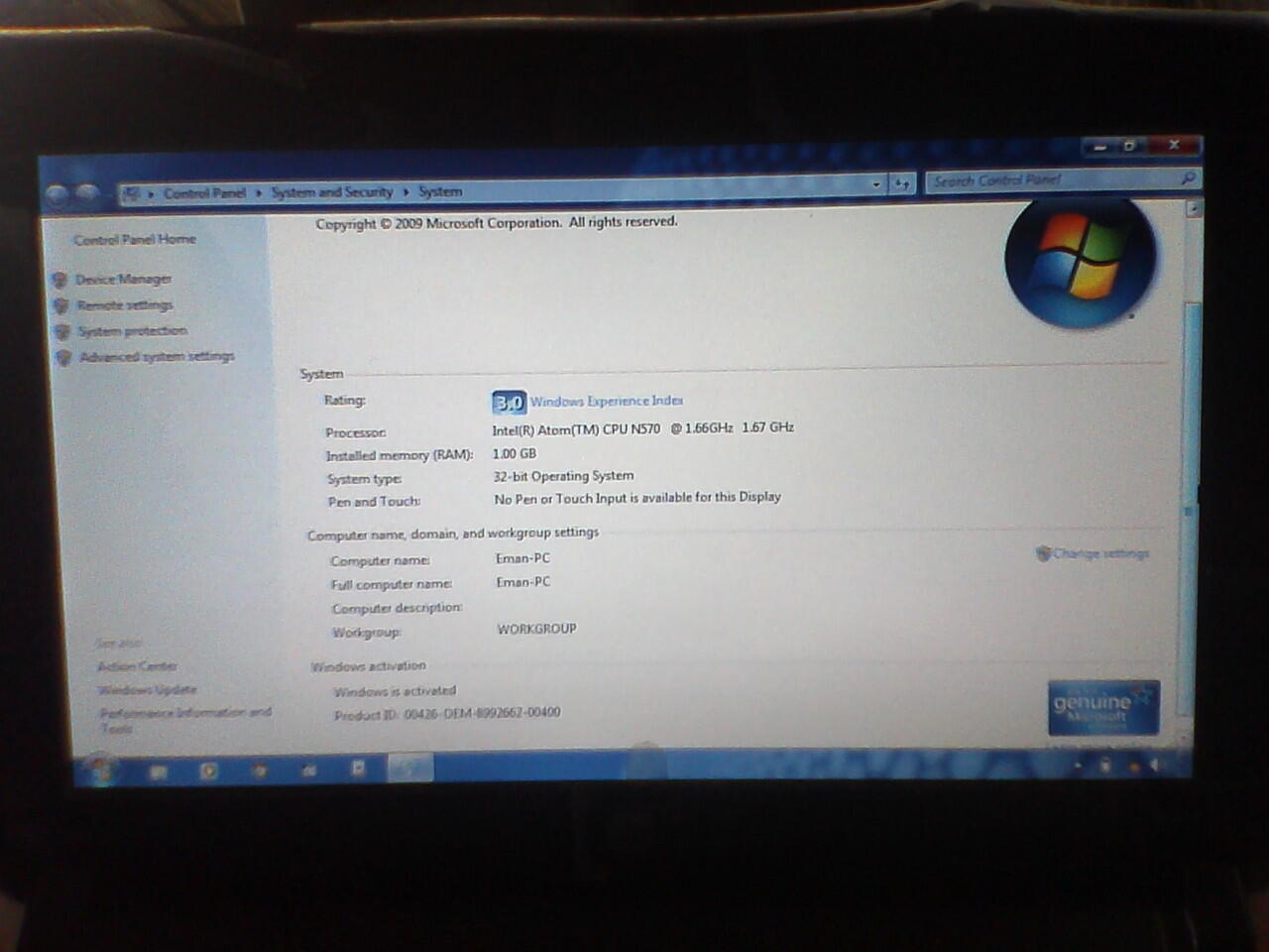 Jual HP Mini 110 3516TU