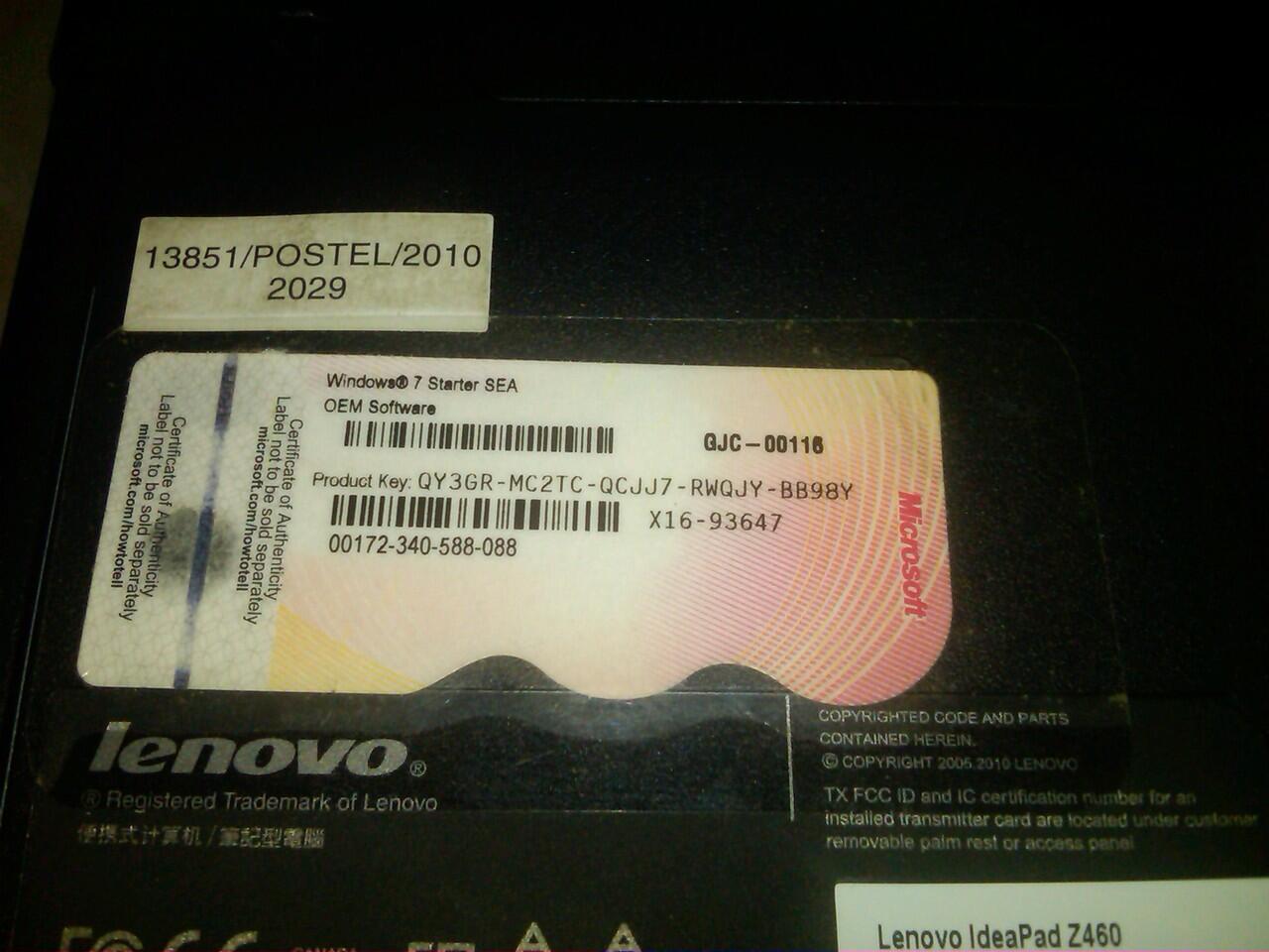 LENOVO IDEAPAD Z460 SURABAYA
