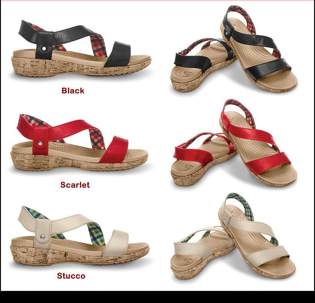 Crocs a leigh leather wedges & crocs a leigh leather sandals original
