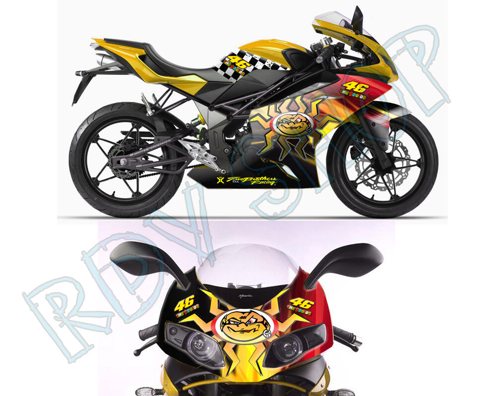 Terjual DECAL  CUSTOM UNTUK  SEMUA MOTOR  DESAIN SUKA SUKA 