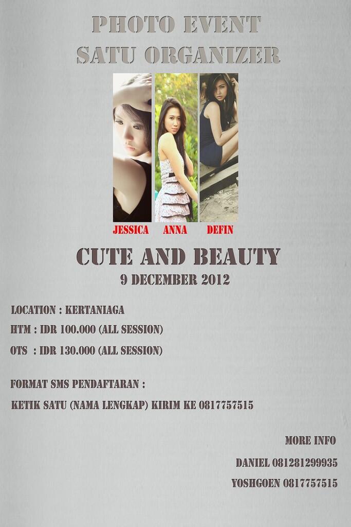 WTS &#91;EVENT HUNTING FOTO MODEL&#93; Cute and Beauty - 09 Desember 2012, Kertaniaga Jakarta