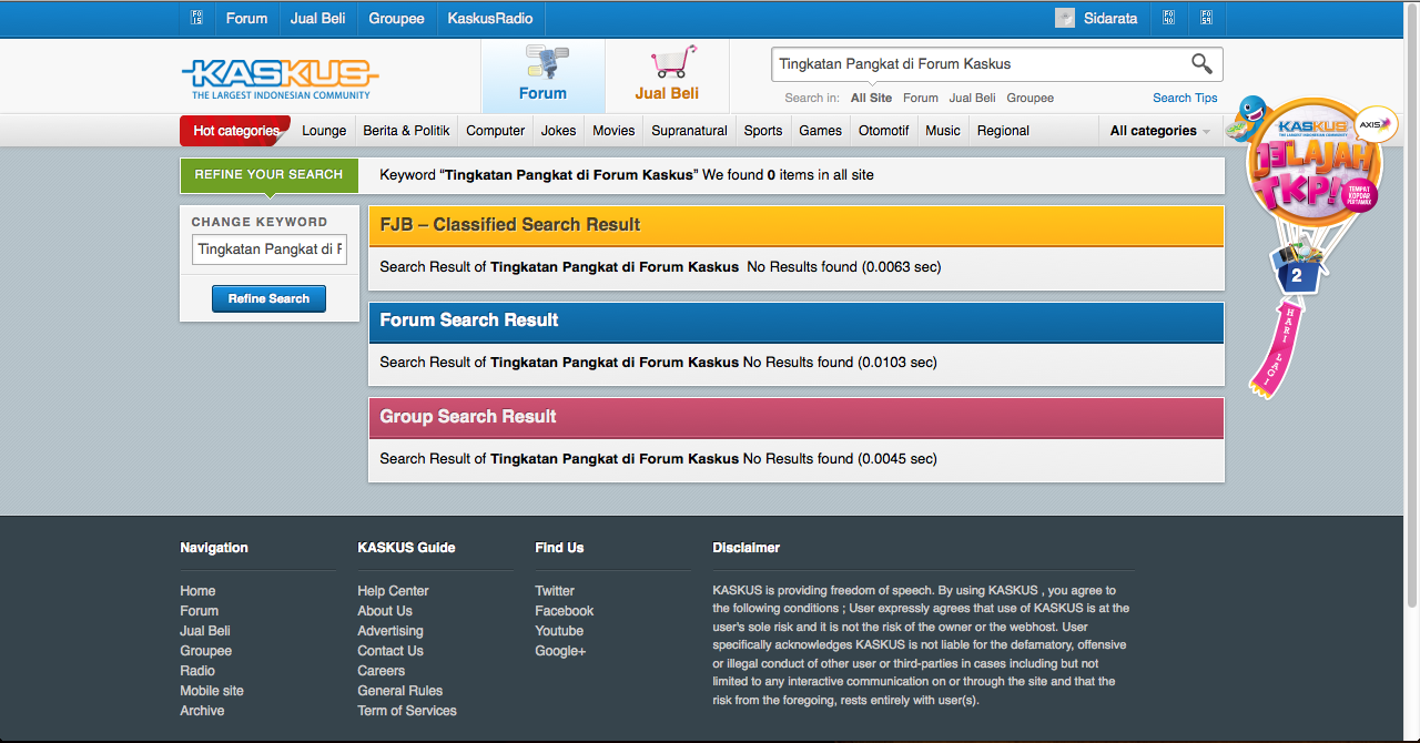 Tingkatan Pangkat Di Forum Kaskus