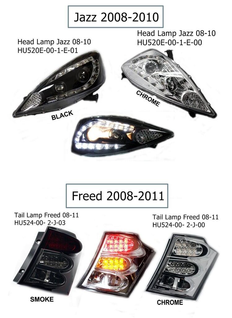 Lampu Depan Projector dan Lampu Belakang LED Mobil