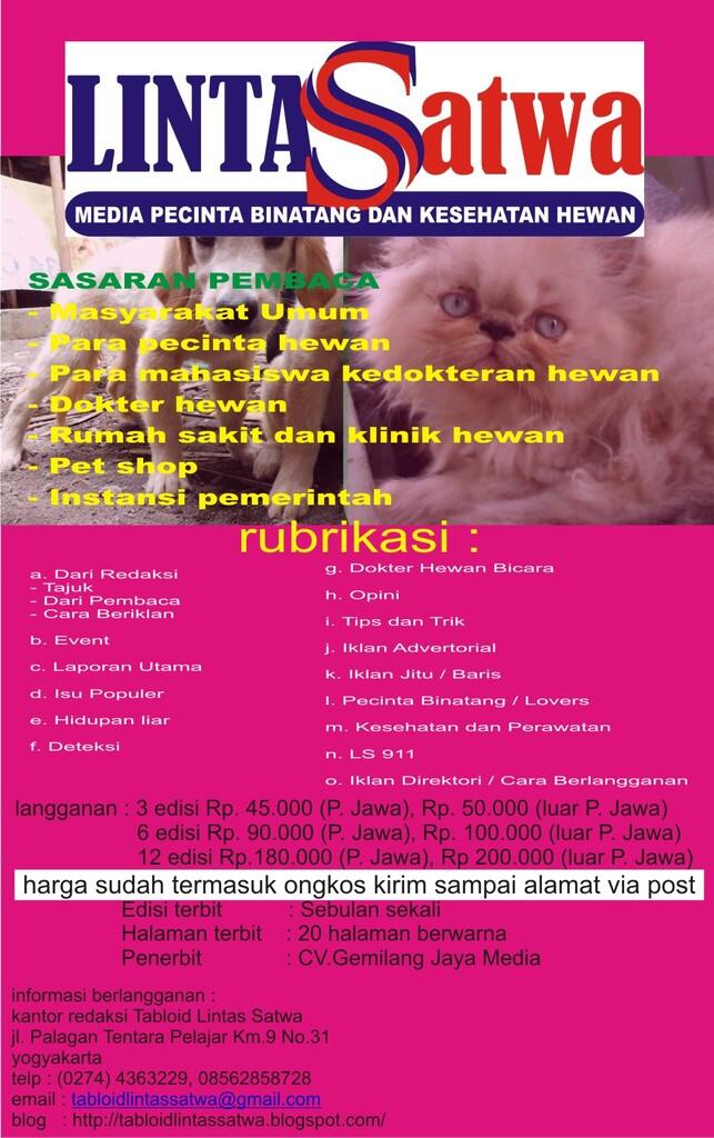 jual tabloid lintas satwa