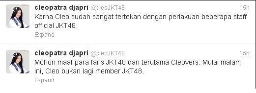 &#91;New&#93; Cleopatra JKT48 &quot;mengundurkan diri&quot; dari JKT48 ??