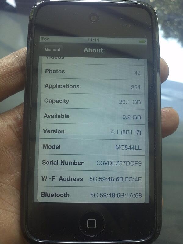 Ipod Touch 4th Gen 32GB Black Lengkap
