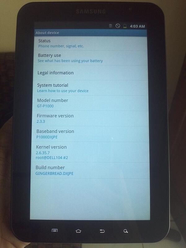 Samsung Galaxy Tab P1000 16GB 3G + Wifi Lengkap Ex Garansi Resmi SEIN Mulus