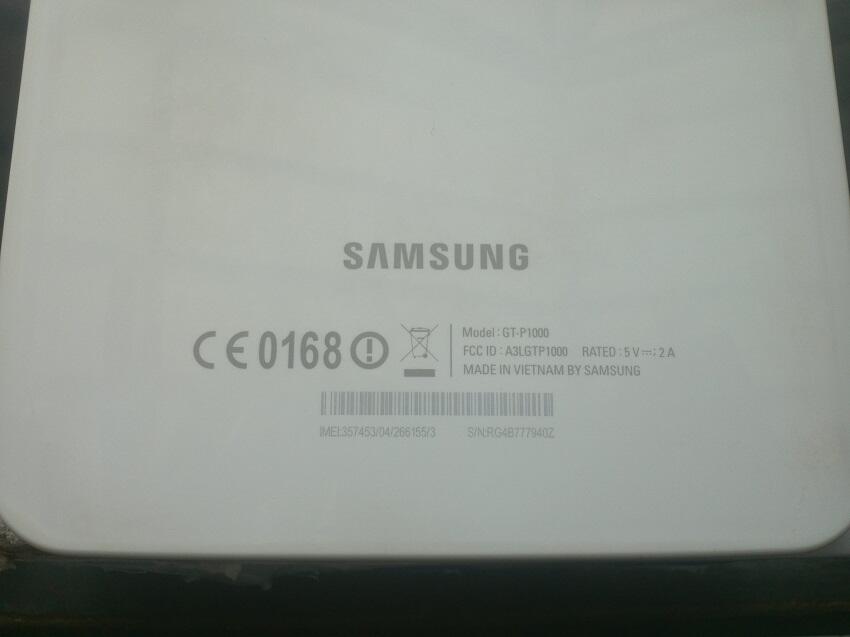 Samsung Galaxy Tab P1000 16GB 3G + Wifi Lengkap Ex Garansi Resmi SEIN Mulus