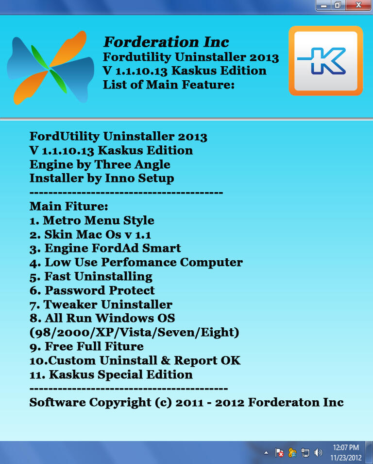 FordUtility Uninstaller Special Kaskus Edition (karya lokal)