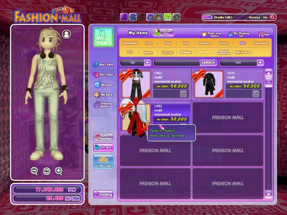 JUAL CHAR AYODANCE LEVEL 6 AVATAR 1,1 JUTA