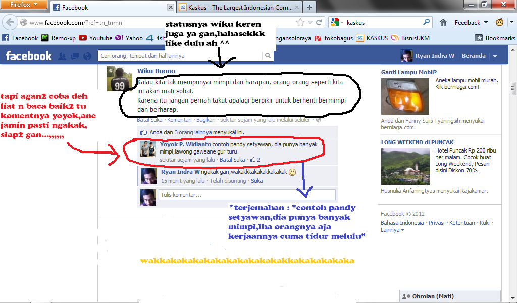 komentar facebook yang bikin ngakak