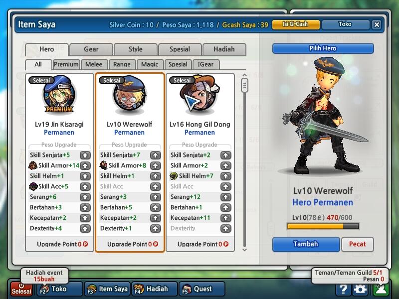 char Lost Saga MSG grade 5