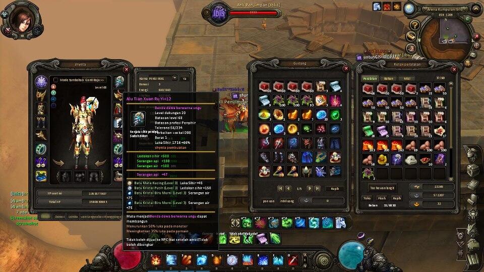 jual char musuh abadi LVL 68 5 elemen server iblis