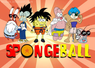 HASIL PERSILANGAN ANTARA SPONGE BOB AMA DRAGONBALL Z