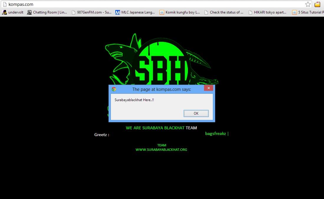 Lagi... Kelakuan iseng hacker indo... web Kompas di deface