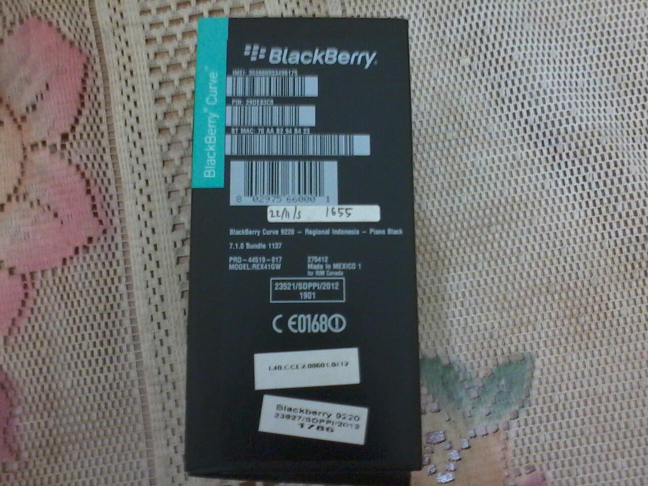 DIJUAL BB CURVE 9220 DAVIS