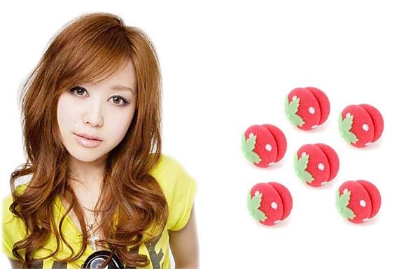 Curly Sponge Strawberry (Isi 6pcs)