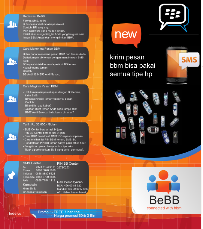 Kirim BBM bisa untuk semua tipe HP hanya 16rb per bulan