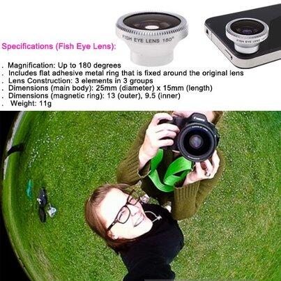 JUAL FISH-EYE LENS 3in1 SET