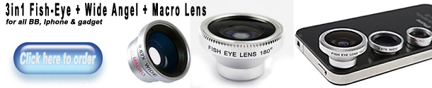 JUAL FISH-EYE LENS 3in1 SET
