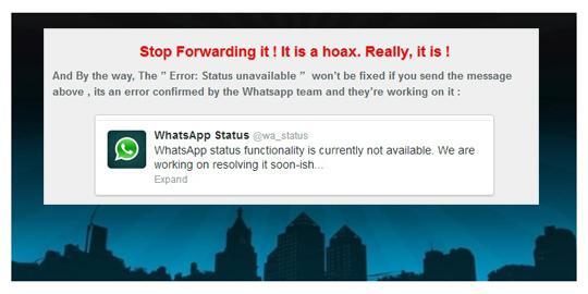 Pesan WhatsApp yang beredar hari ini adalah Hoax!!!