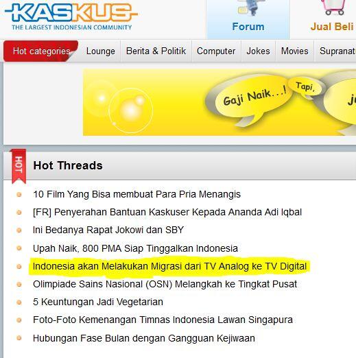 &#91;INFO&#93; Indonesia akan melakukan migrasi dari tv analog ke tv digital 2012-2017