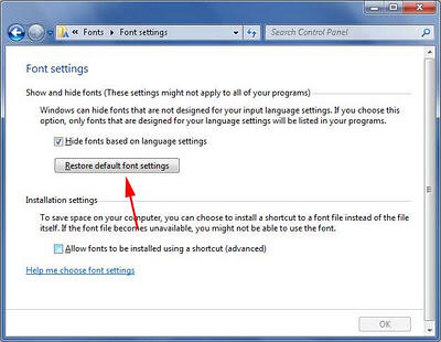 Cara Mengganti/Merubah Jenis Font Windows 7
