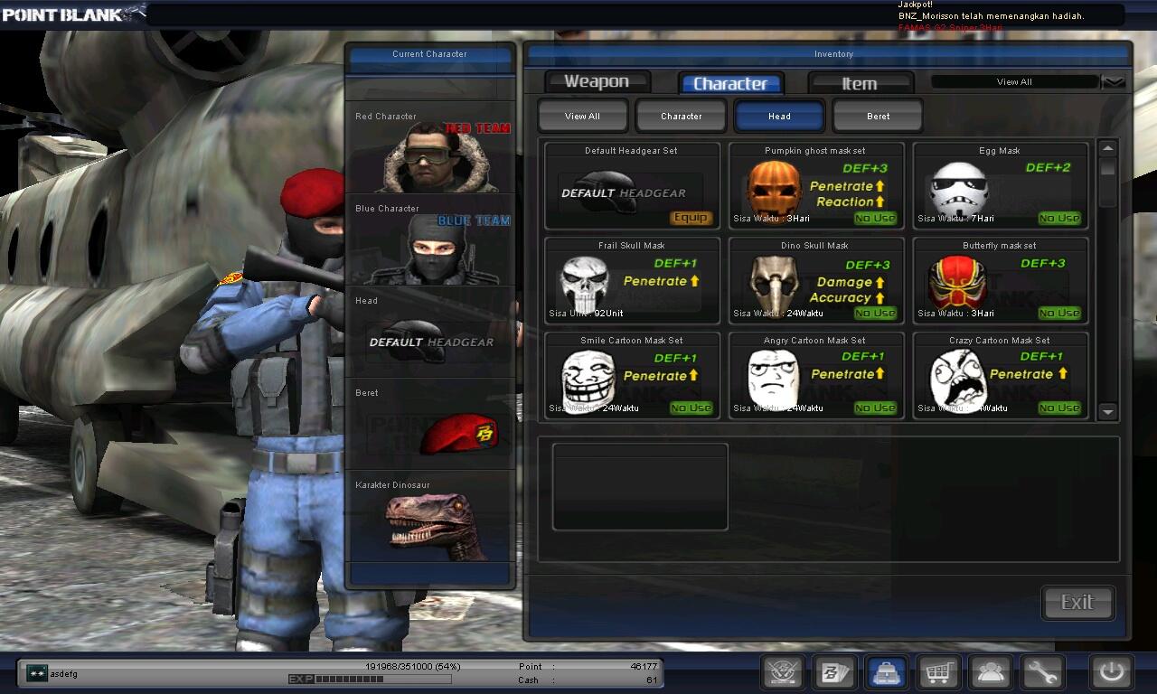 J>ID CHAR GAME POINT BLANK PANGKAT LETKOL KUTIP 1... JUAL CEPAT! MURAH! BSA NEGO!