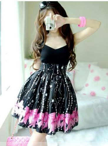 Peacock Black Dress