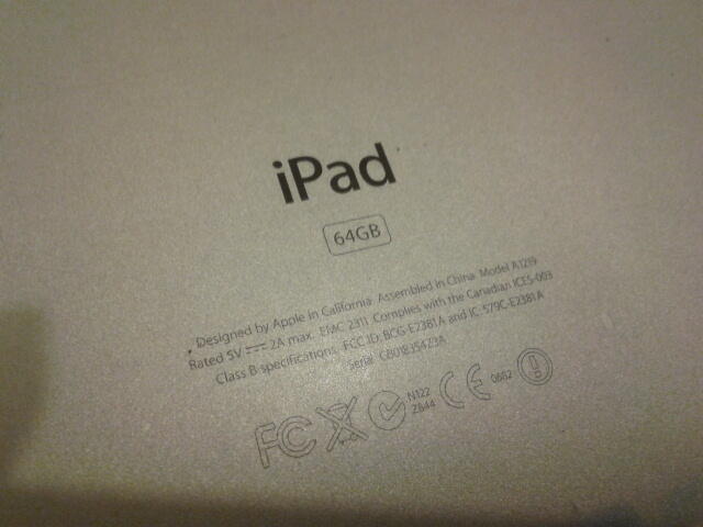 jual apple iPad 1 - 64gb wifi only