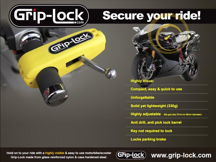 Jual : Grip-Lock, kunic pengaman sepeda motor