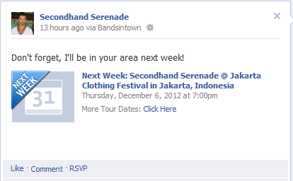 Secondhand Serenade Tiket Masuk ke Jakcloth g sampe 21rb &#91;JakCloth 6 Desember 2012&#93; 