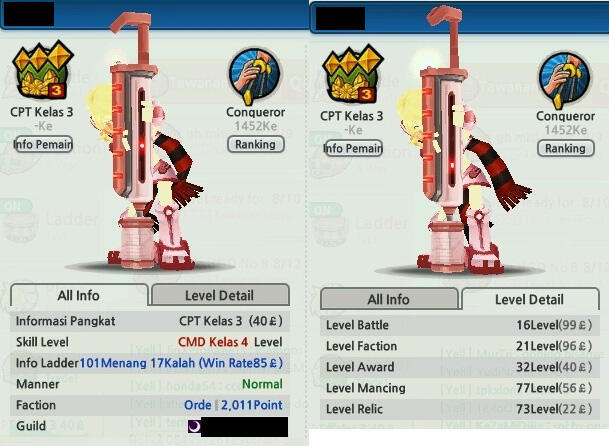 JUAL ID LOST SAGA PANGKAT CPT KELAS 3, HARGA PENSI :)