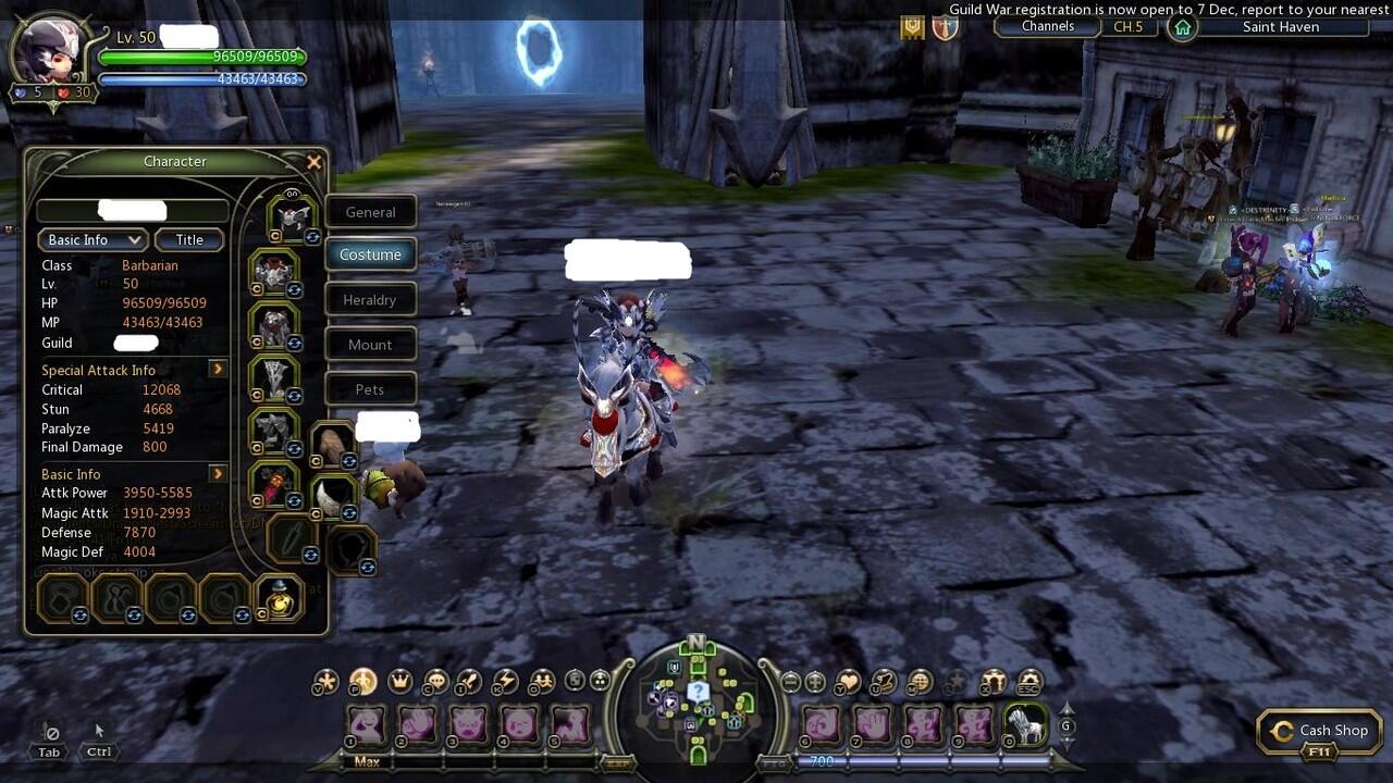 Jual ID Dragon Nest SEA (WestWood) Barbarian