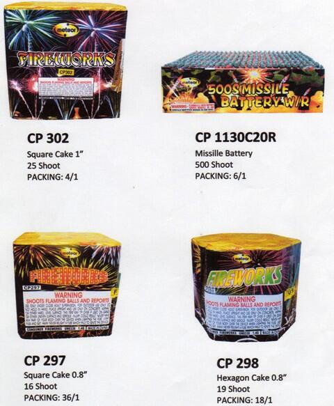 Berbagai Macam Kembang Api {Cake, Roman Candle, Shell, Rocket, Missile, Fontain}