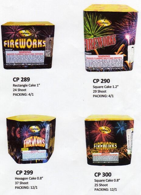Berbagai Macam Kembang Api {Cake, Roman Candle, Shell, Rocket, Missile, Fontain}