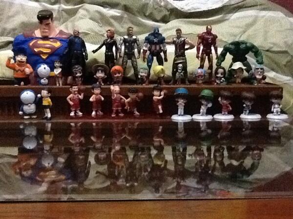Pajangan figure one piece, detective Conan, slam dunk, doraemon, the avengers
