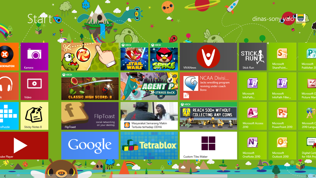 Share Tamplian Start Screen Windows 8 agan