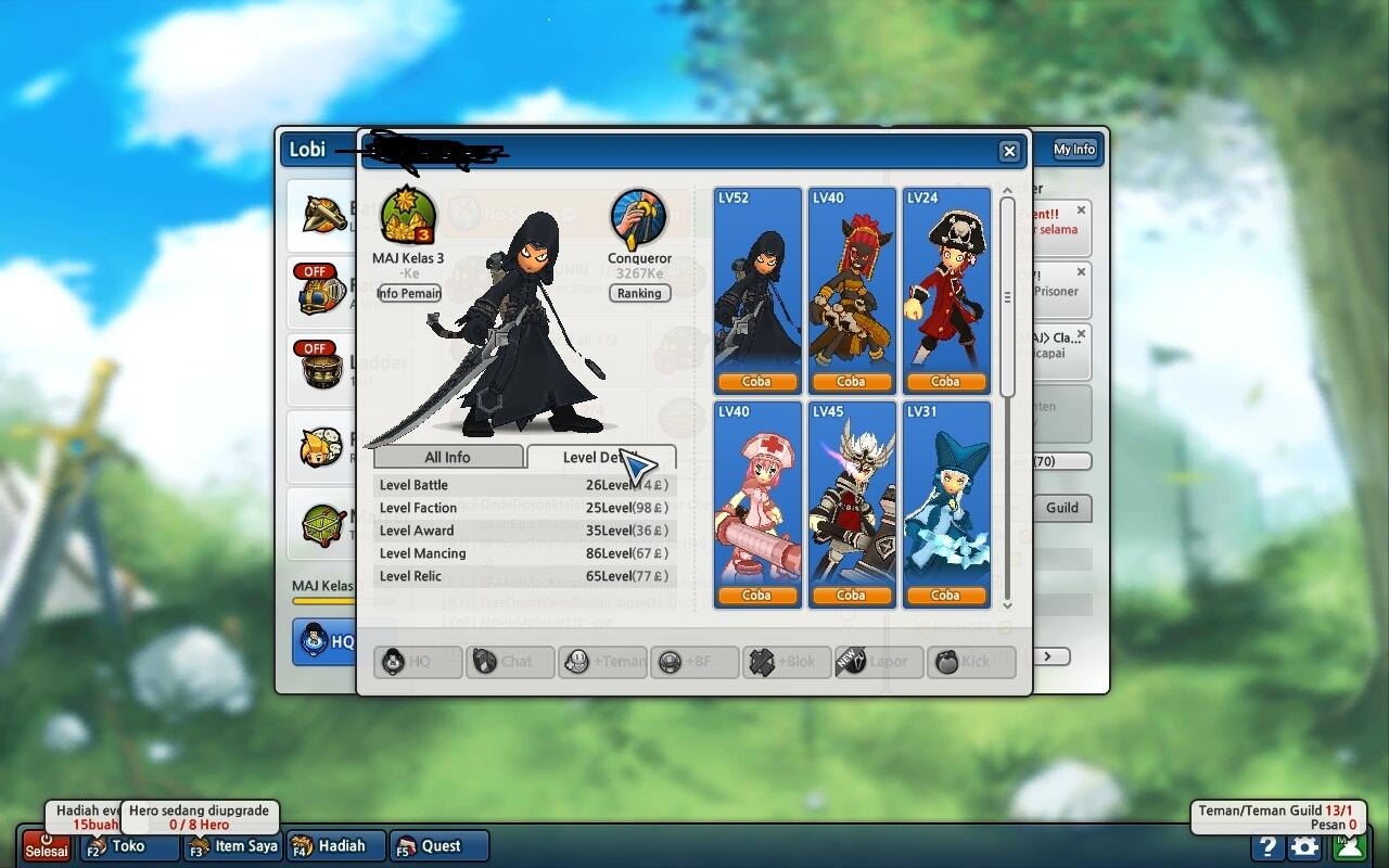 Jual Char Lost Saga Major 3