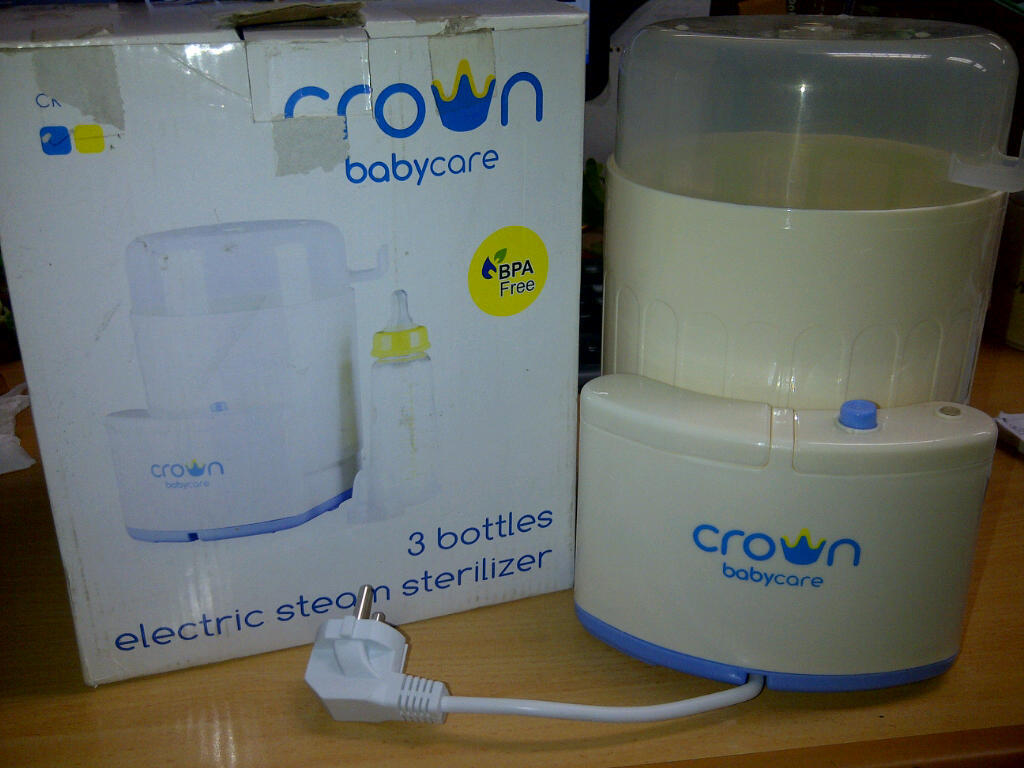 Crown 3 Bottles Electric Steam Sterilizer (Murah)