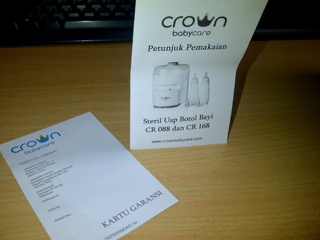 Crown 3 Bottles Electric Steam Sterilizer (Murah)