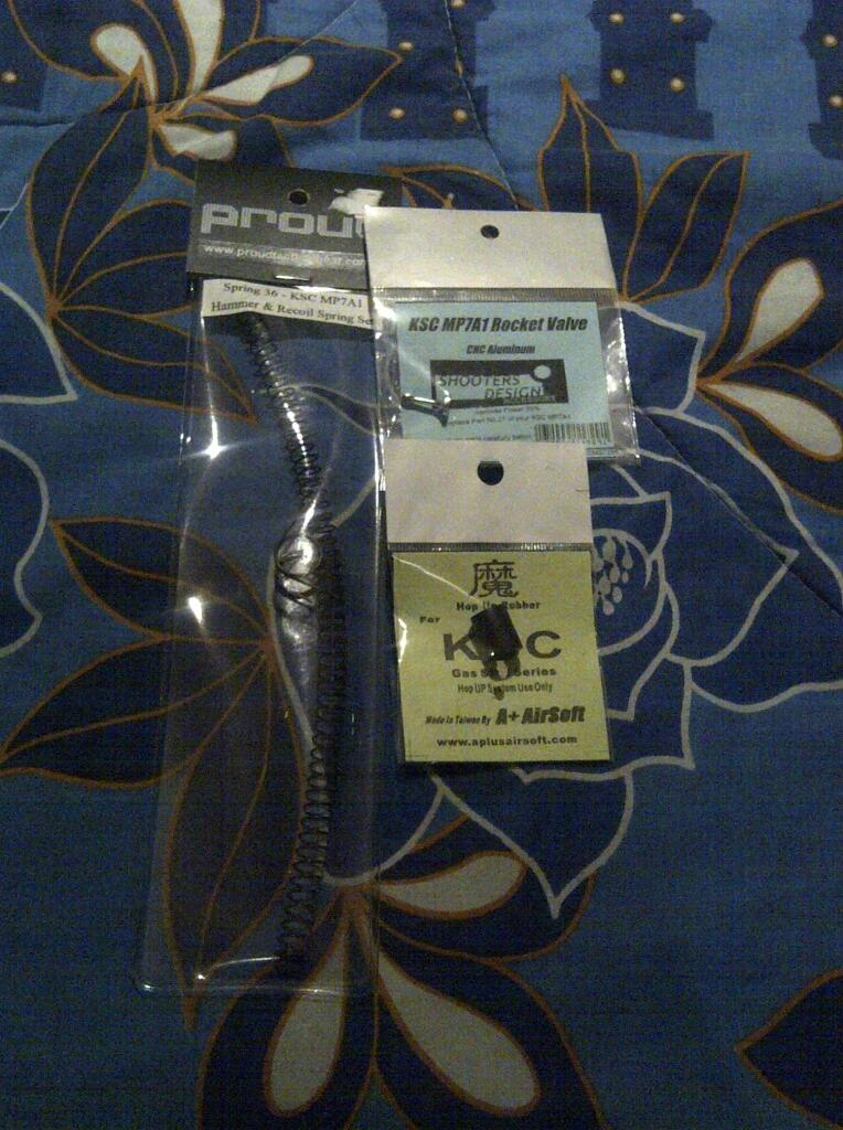 Jual New KWA umarex MP7a1 Set dengan part modifikasi + RED dot nya + Koper GBBR