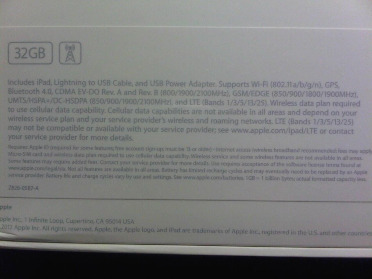 New Ipad4 Retina Display 32GB Black Wifi+4g (masih bungkus)